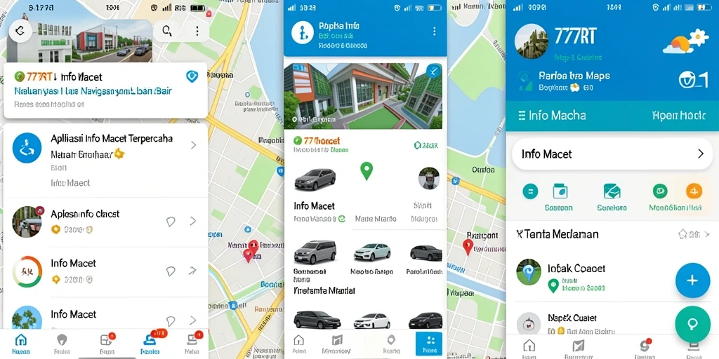 Tampilan aplikasi 777RT menunjukkan peta informasi lalu lintas yang jelas.