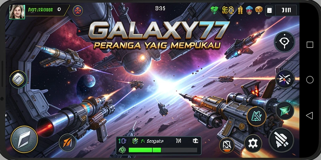 Tampilan antarmuka <strong>GALAXY77</strong> yang modern dan intuitif.