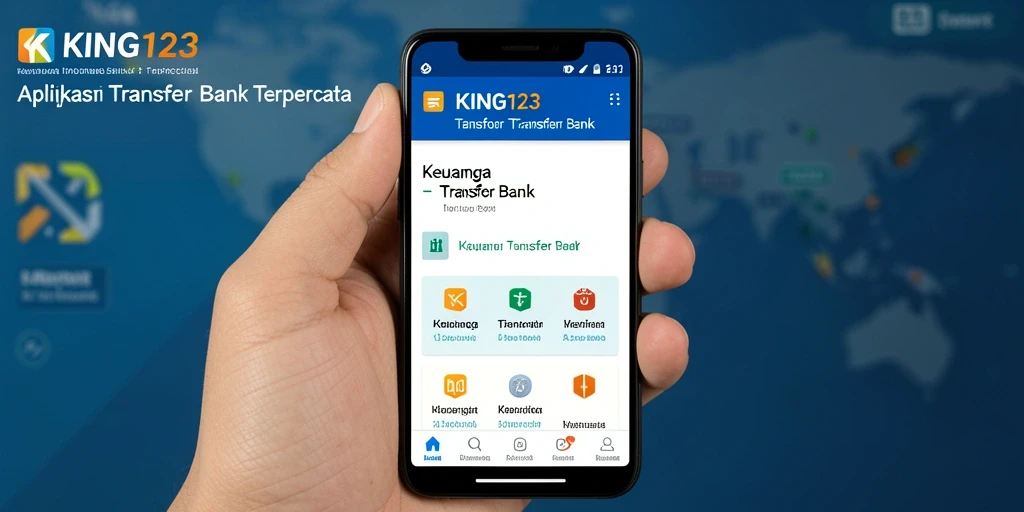 Antarmuka pengguna KING123 yang modern dan intuitif untuk transfer bank.