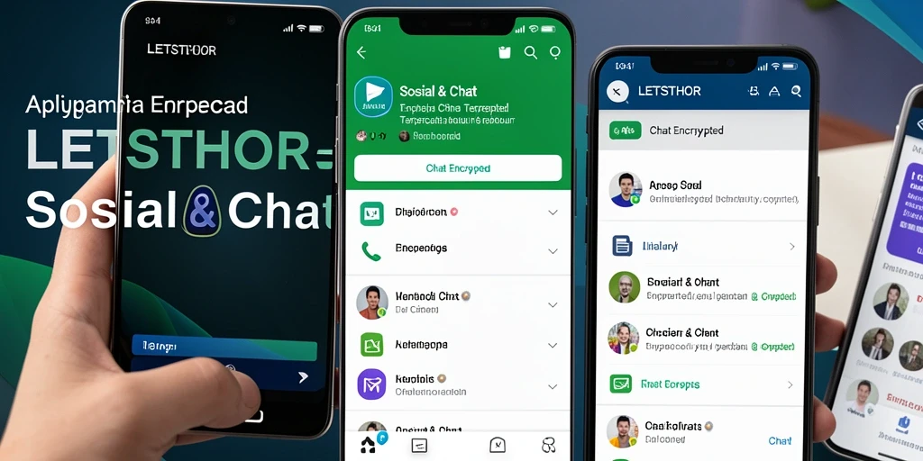 Antarmuka aplikasi LETSTHOR yang modern dan fungsional untuk chat yang aman.