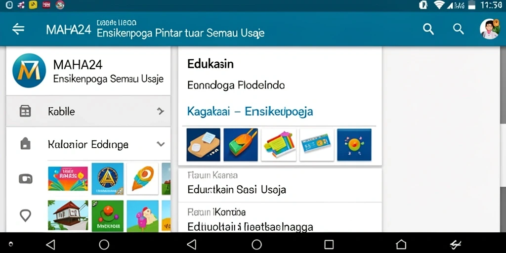 Antarmuka MAHA24 yang menarik dan informatif sebagai aplikasi Ensiklopedia.