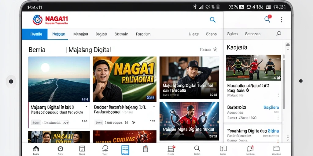 Antarmuka aplikasi NAGA11 yang modern dan mudah digunakan.