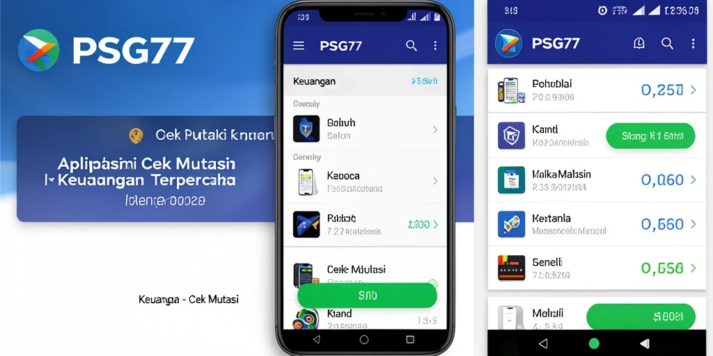 Tampilan antarmuka aplikasi Cek Mutasi PSG77 yang mudah digunakan.