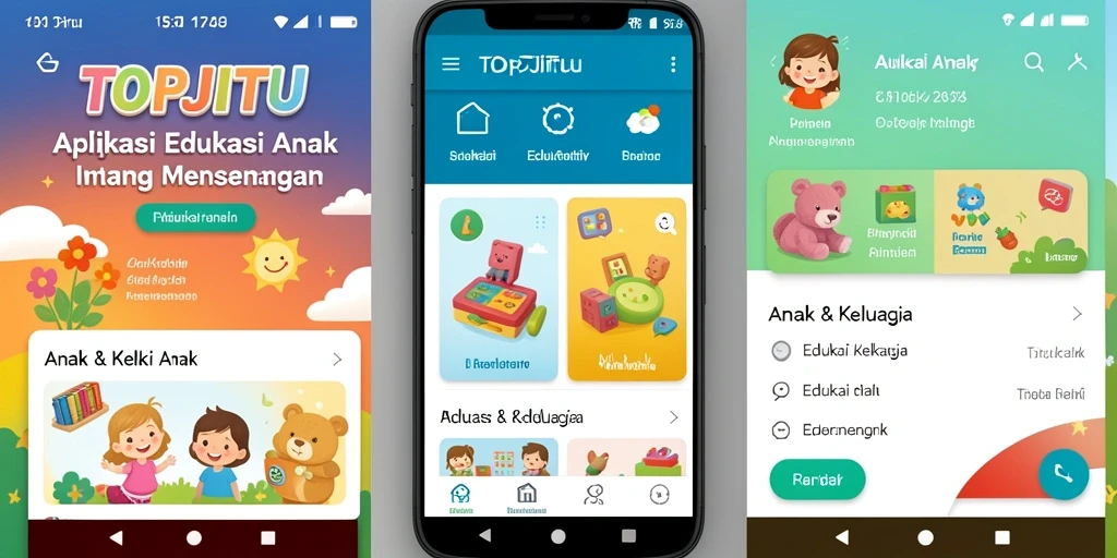Tampilan antarmuka edukatif yang menarik dari TOPJITU.