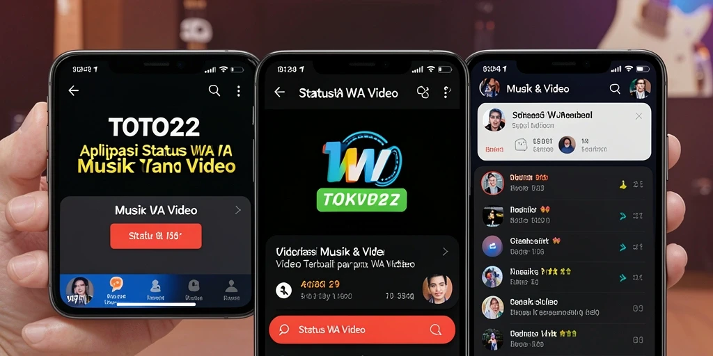 Antarmuka modern TOTO22 untuk video status WA.